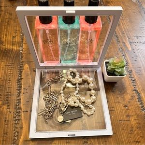 NWT-KATE SPADE NEW YORK imitation pearl chain belt L-XL bundle